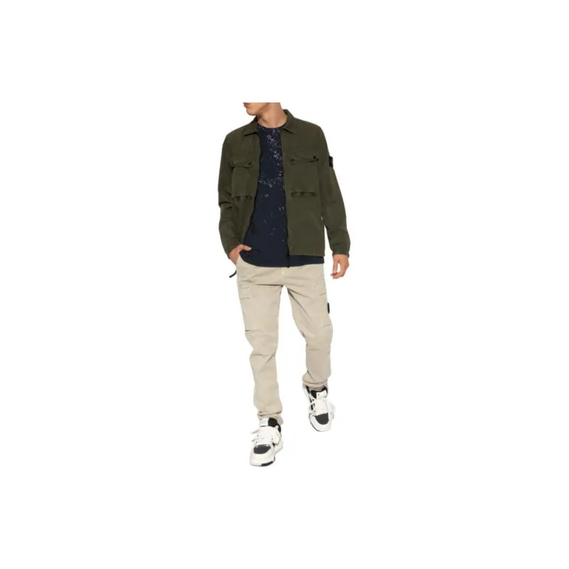 STONE ISLAND Cinched Waistband Trousers-1