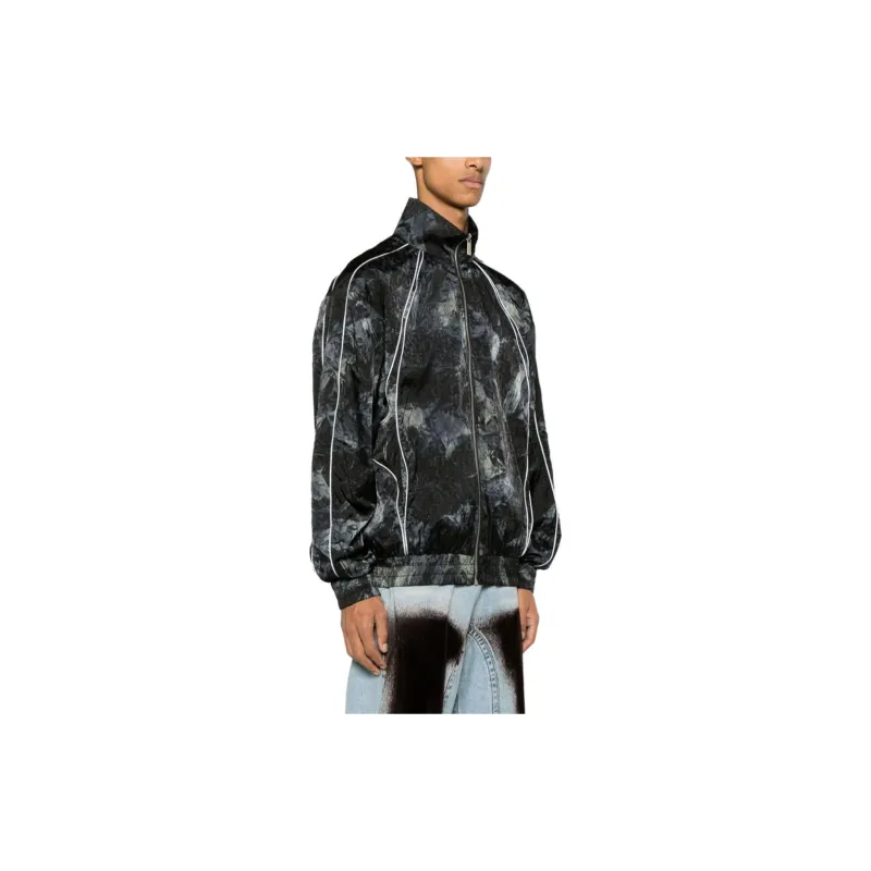 OFF WHITE Off White Crinkled Zip Up Windbreaker Jacket-2