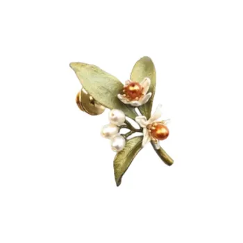 Michael Michaud Pearl Brooches Women's Green