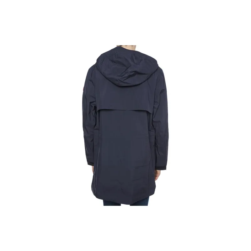 Canada Goose Harbour Series FW21 Solid Color Hooded Thickened Mid-Length Down Jacket Men's Polar Blue-4