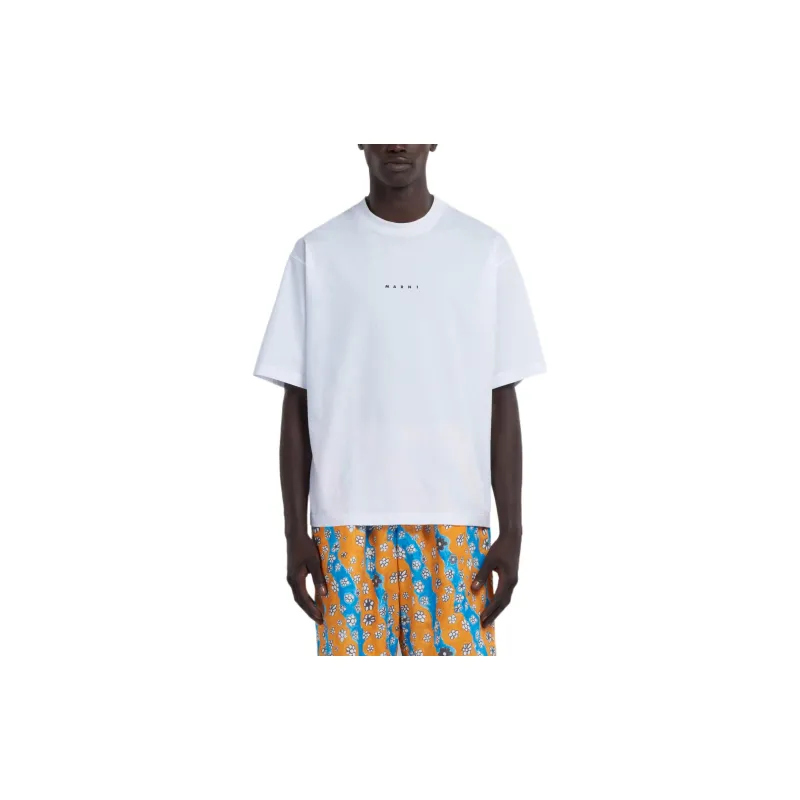MARNI Logo Organic Jersey T shirt-1