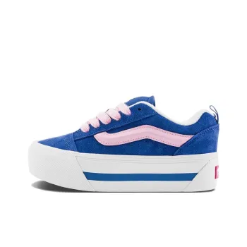 Vans Knu Stack Anti Slip And Wear Resistant Height Increasing Low Top Skateboard Shoes Women's Blue