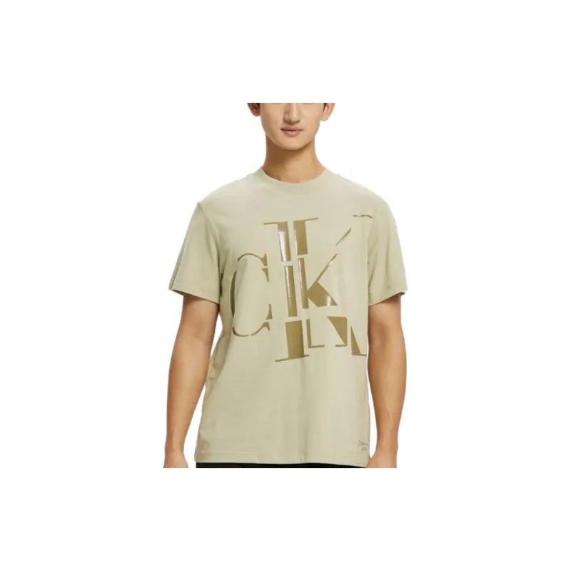 Calvin Klein T Shirts Men Light Khaki-1