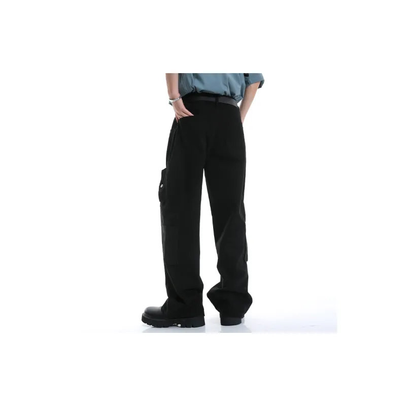 Voguo Relay Cargo Pants, Casual Pants Unisex Black-3