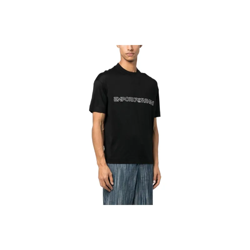 EMPORIO ARMANI Logo Detailed Crewneck T Shirt-5