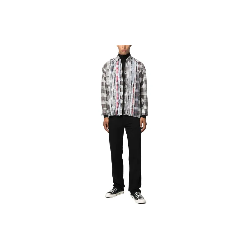 Needles Flannel Ribbon Button Down Shirt-1