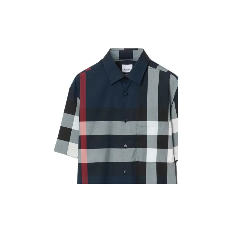 Burberry Check Pattern Short Sleeved Shirt-5