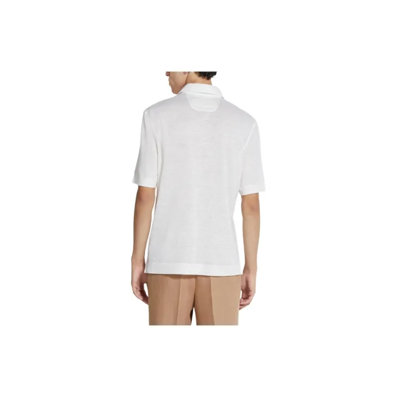 Ermenegildo Zegna Pure Linen Short-sleeve Polo Shirt-2