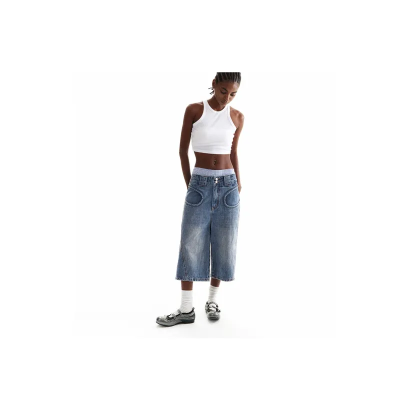 CONP Denim Shorts Unisex Vintage Blue-3