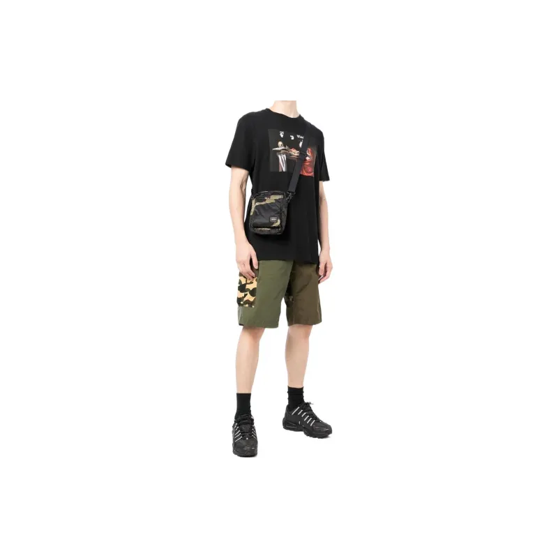 A BATHING APE Casual Shorts Men Green-1
