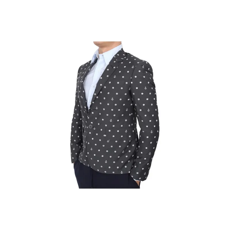 THOM BROWNE Business Suits Men Dark Gray-5