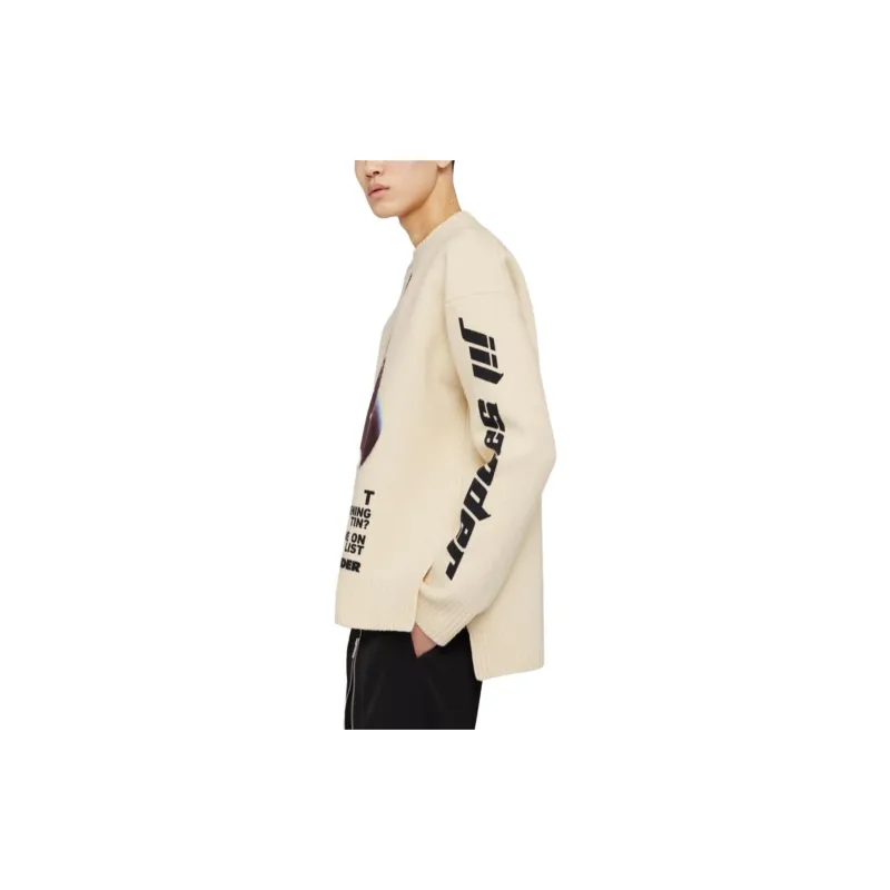JIL SANDER Logo print Wool Jumper-2