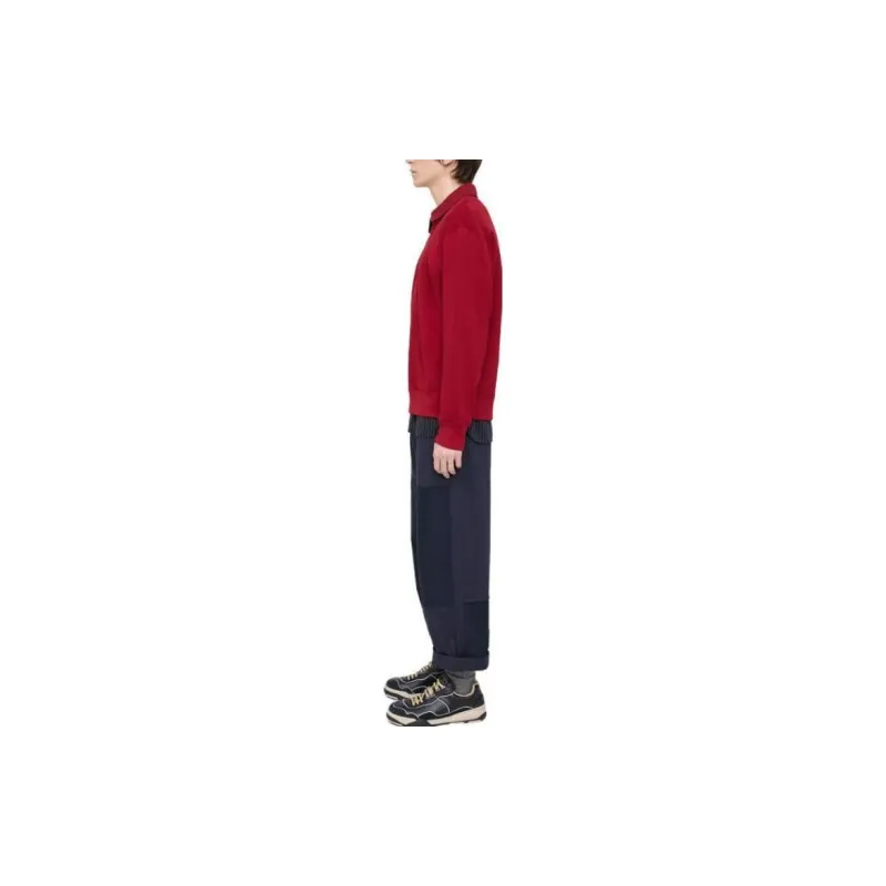 THEORY Designer Co-authored Collection Polo Shirts Men Gemstone Red-3