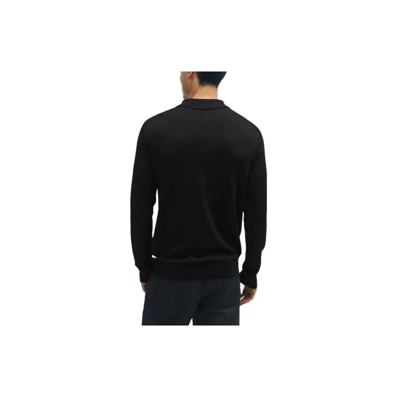 HUGO BOSS Collarless Virgin Wool blend Top-2