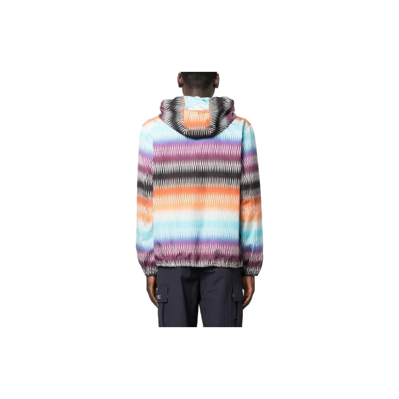 MISSONI Gradient Zigzag print Hooded Jacket-2