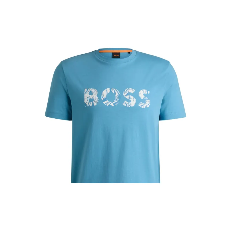 HUGO BOSS Logo print Cotton T shirt-1