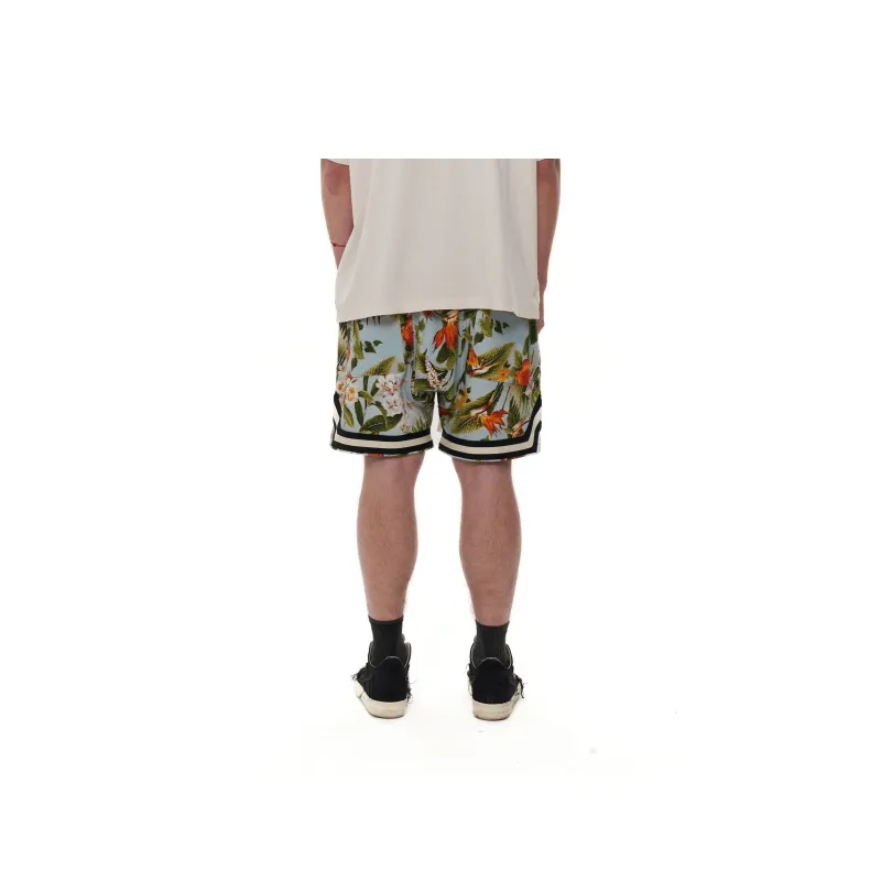 JUNGLE GURL Straight Fit Basketball Casual Shorts Unisex Blue-4