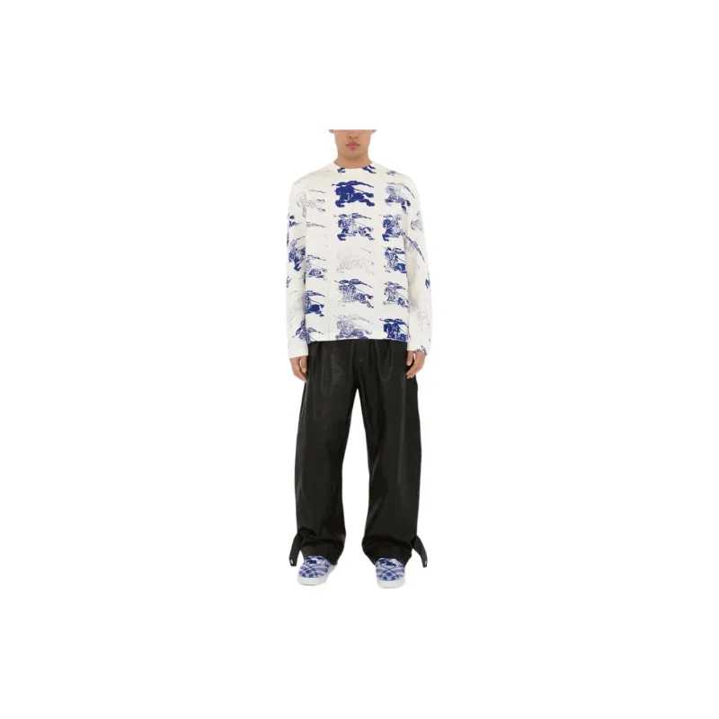 Burberry Allover Logo Printed Long Sleeved T Shirt-2