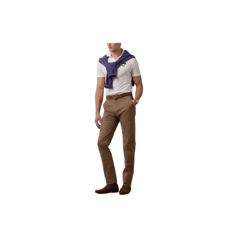 Ralph Lauren Purple Label SS24 Custom Slim Fit Polo Bear Polo Shirt Men's White-1