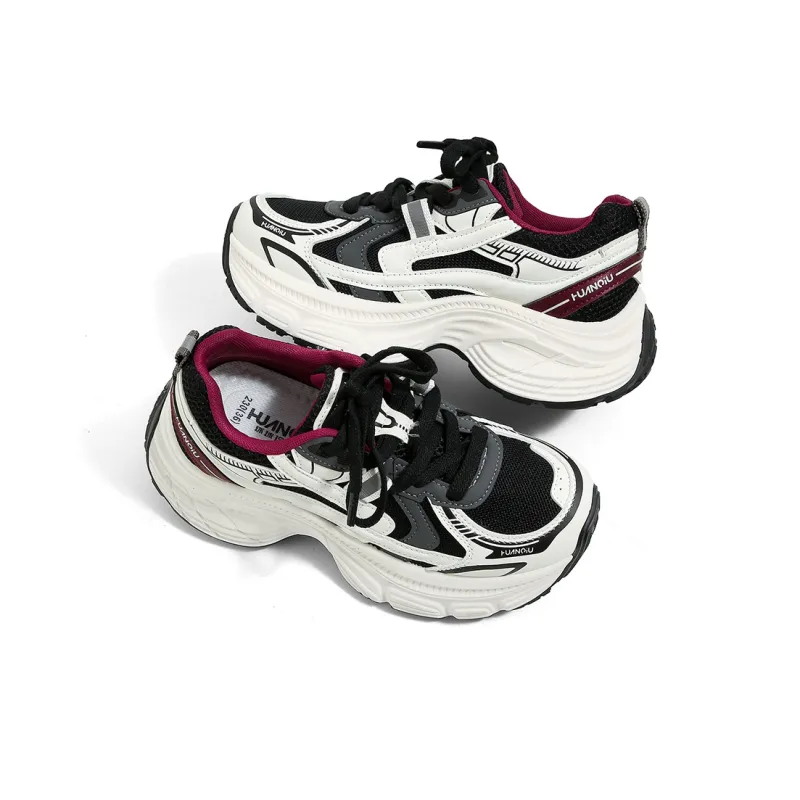 HUANQIU Durable Breathable Low-Top Chunky Sneakers Women's-7