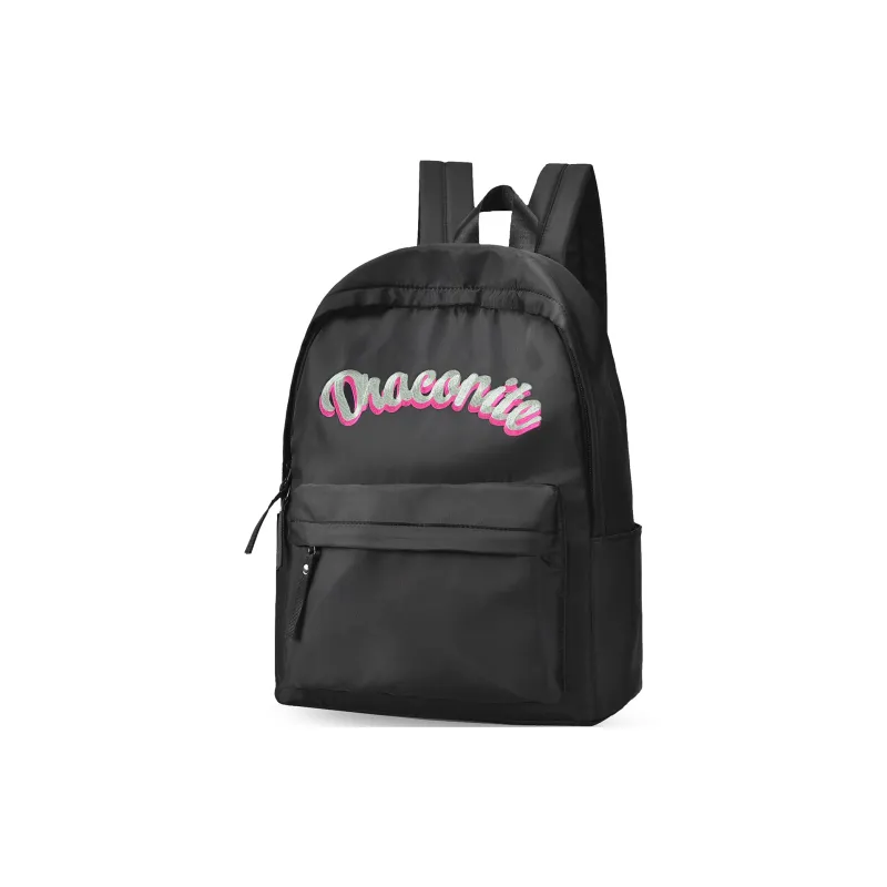 DRACONITE Polyester Students Backpack Unisex Black-1