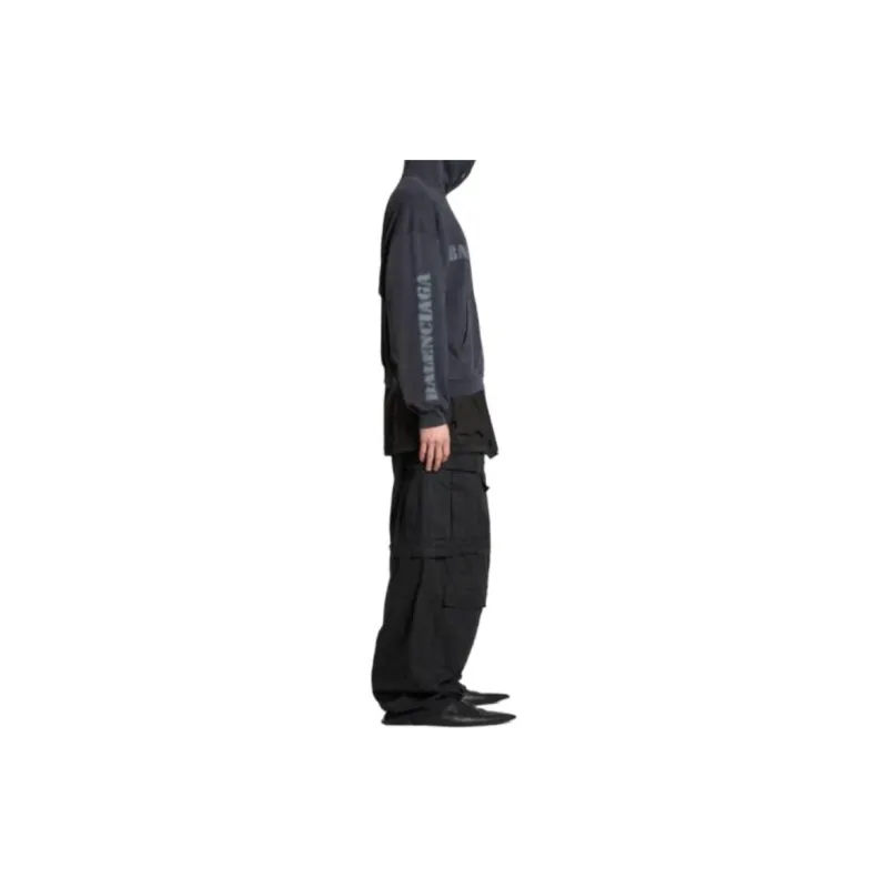 Balenciaga Stencil Molleton Archetype Faded Hoodie-4