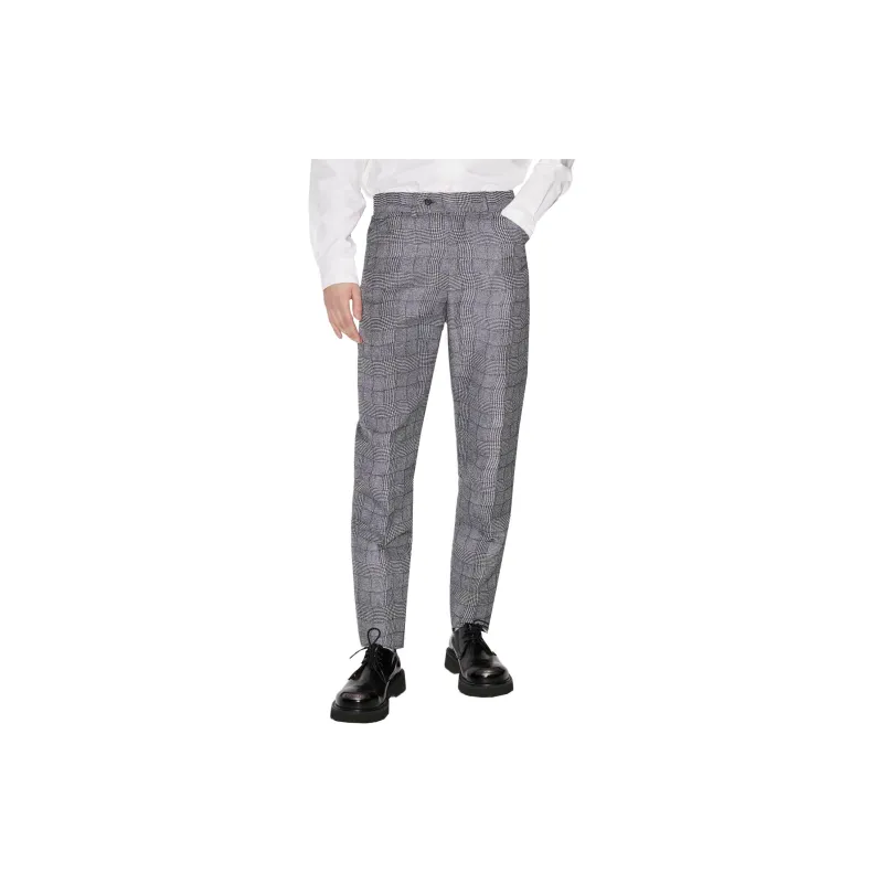 KENZO Wavy Checkered Pattern Trousers-4