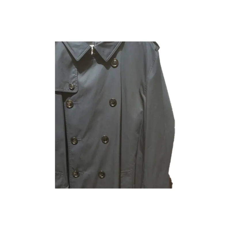 Burberry Trench Coat Men's Navy Blue-3