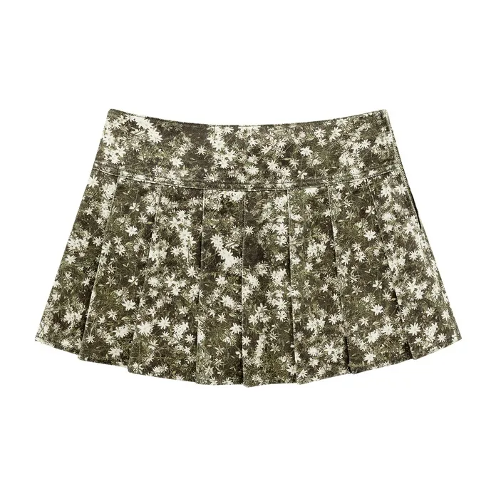 CHUU Casual Short Skirts Women's Army Green-1
