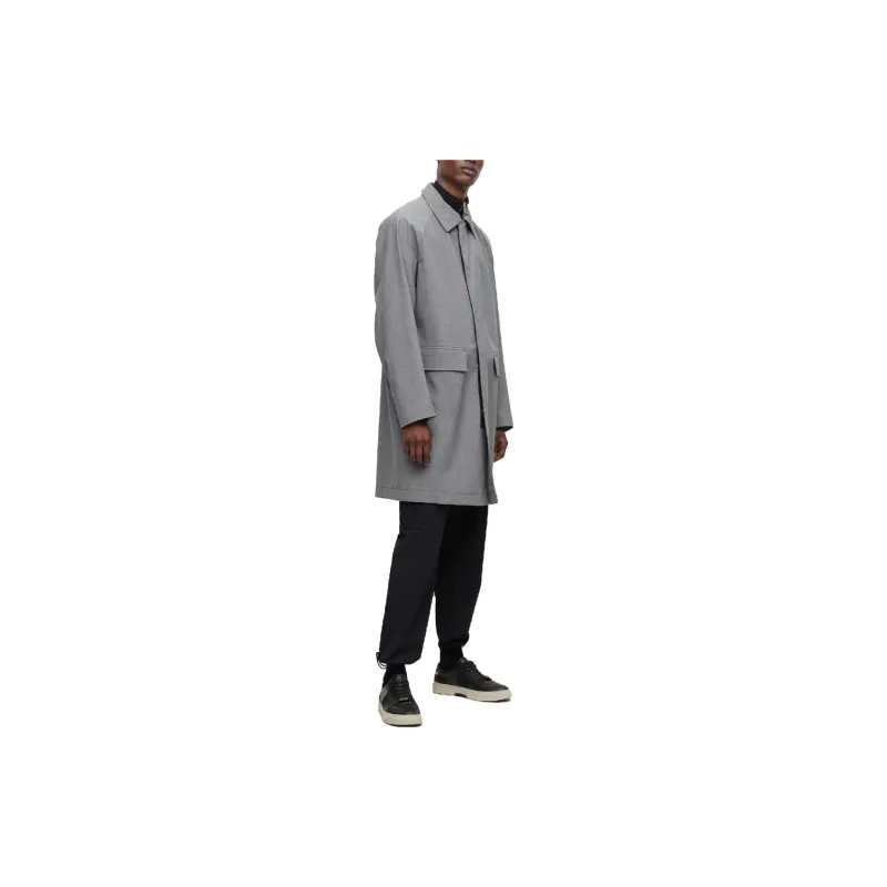 HUGO BOSS SS23 Performance Trench Coats Men Silver-3
