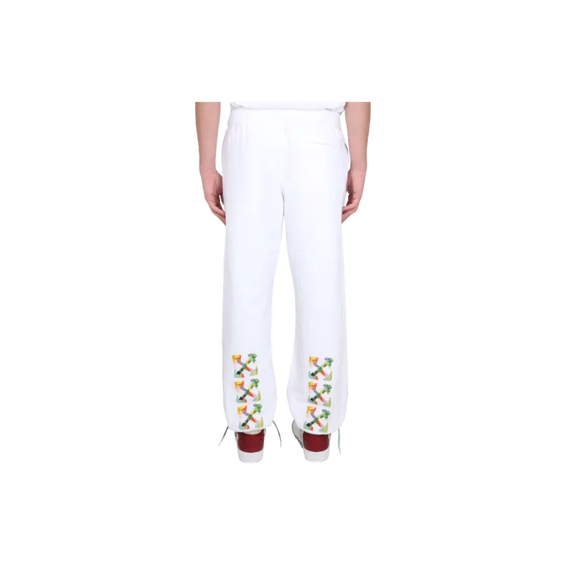 OFF WHITE Casual Pants, Regular Fit Men's White-2