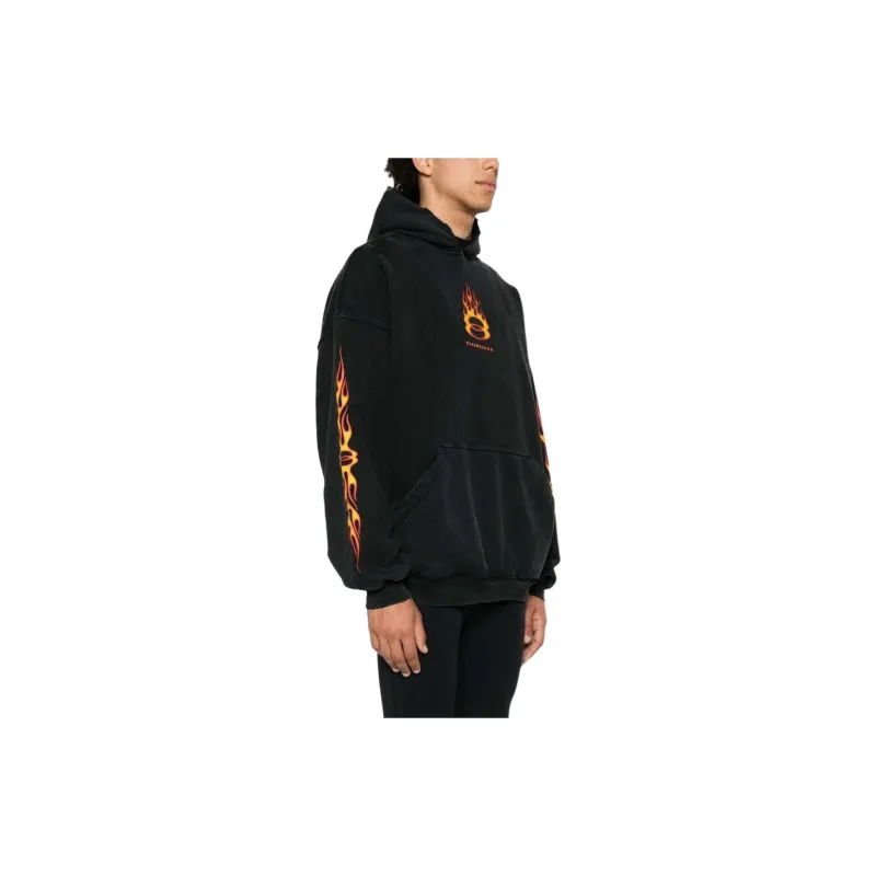 Balenciaga Logo Embroidered Hoodie-4