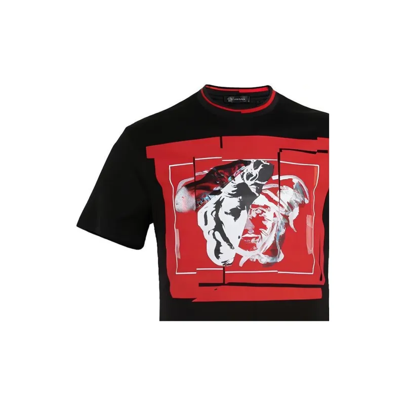 VERSACE T-Shirts Men Black-4