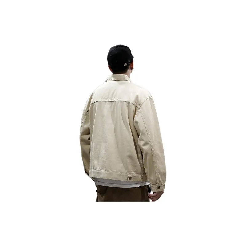 Tonlion Denim Jacket Men's Khaki-1