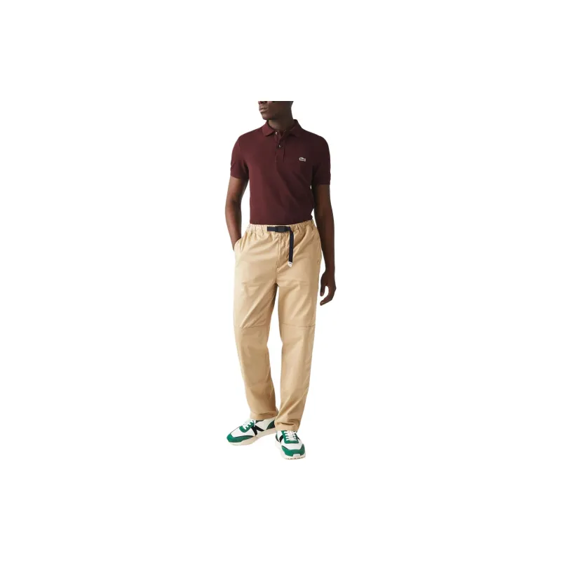 LACOSTE Polo Shirt Men's Bordeaux Brown Red-2
