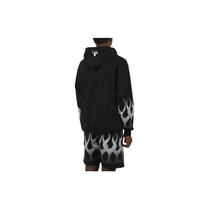 Vision Of Super Negative White Flames Hoodie-3