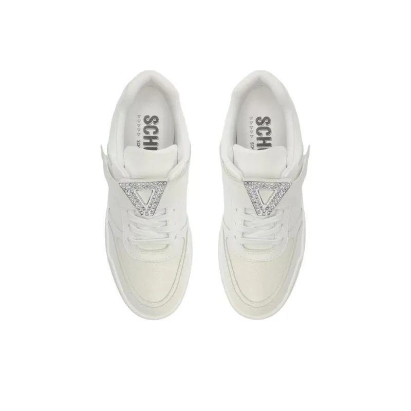 Schutz Low-Top Skateboard Shoes Women's White-4
