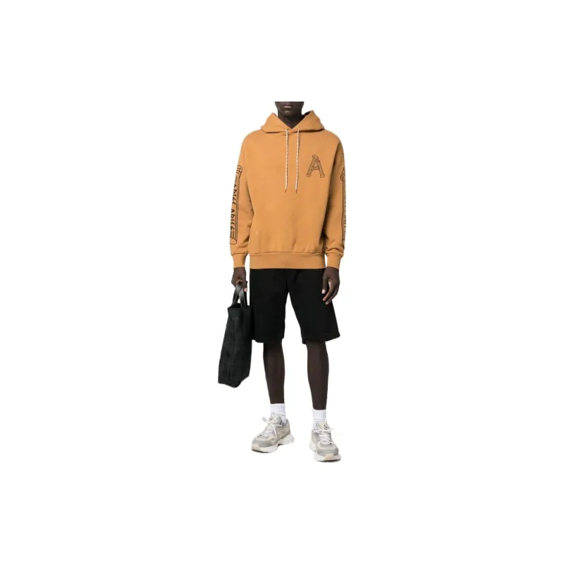 Aries Logo Printed Drawstring Hoodie-3