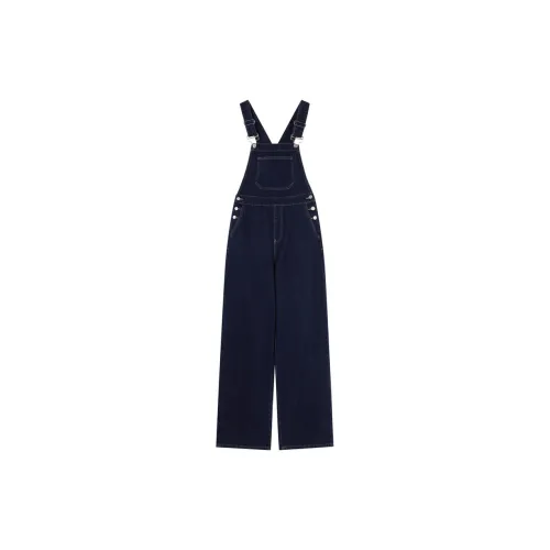 Qiushui Yiren Overalls Women's Denim Blue