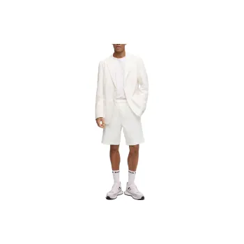 HUGO BOSS x MATTEO Berrettini Regular-Fit Shorts In A Cotton Blend Casual Shorts Men's White