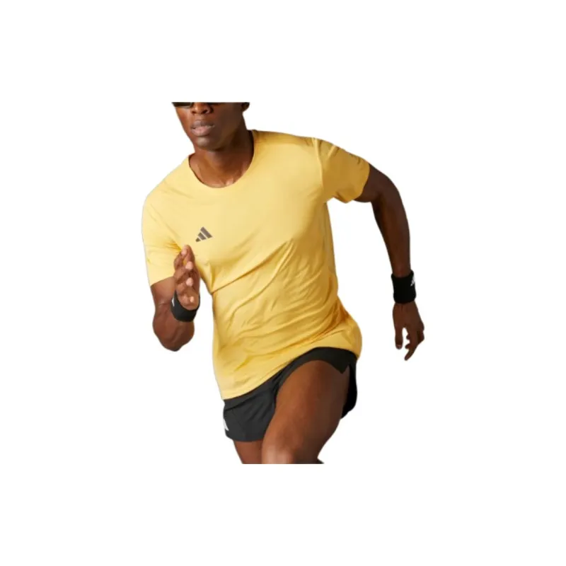 Adidas SS24 T Shirt Men's Light Yellow-3