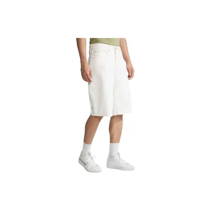 Calvin Klein Denim Shorts Men White Denim-2