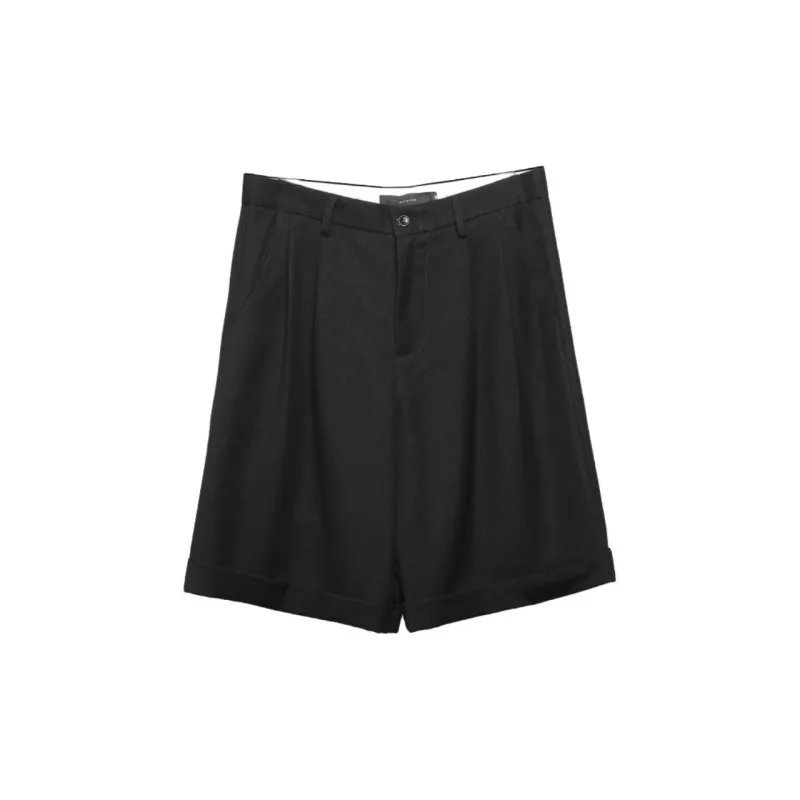 RAYSHOW Casual Shorts Men's Black-2