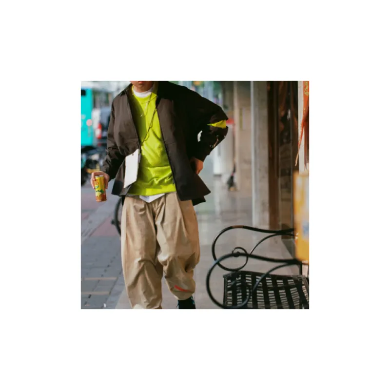 ROARINGWILD Casual Pants Fall Unisex Khaki-3