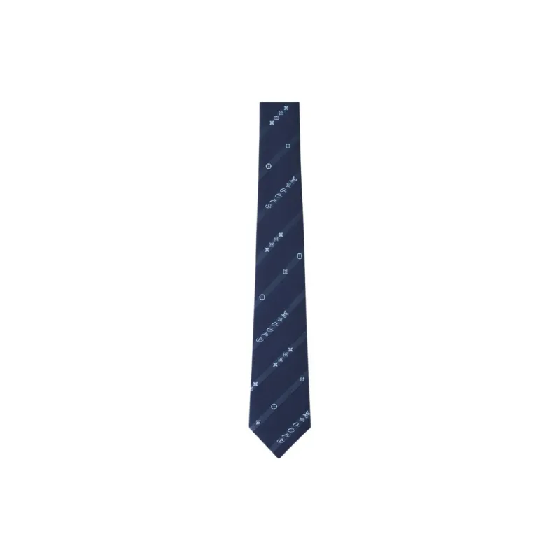 LOUIS VUITTON Mulberry Silk Ties Men's Blue-0