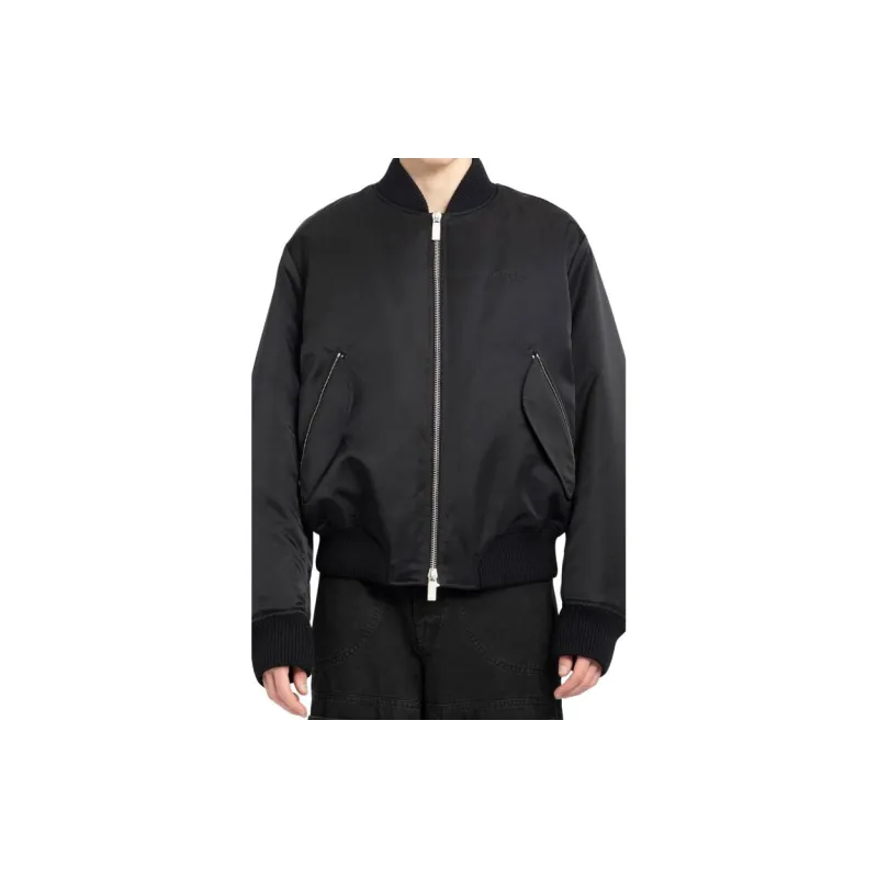 OFF WHITE Logo embroidered Padded Bomber Jacket-2