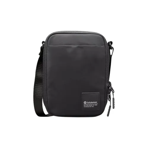 Lululemon Polyester Shoulder Bag Crossbody Bag Unisex Gray