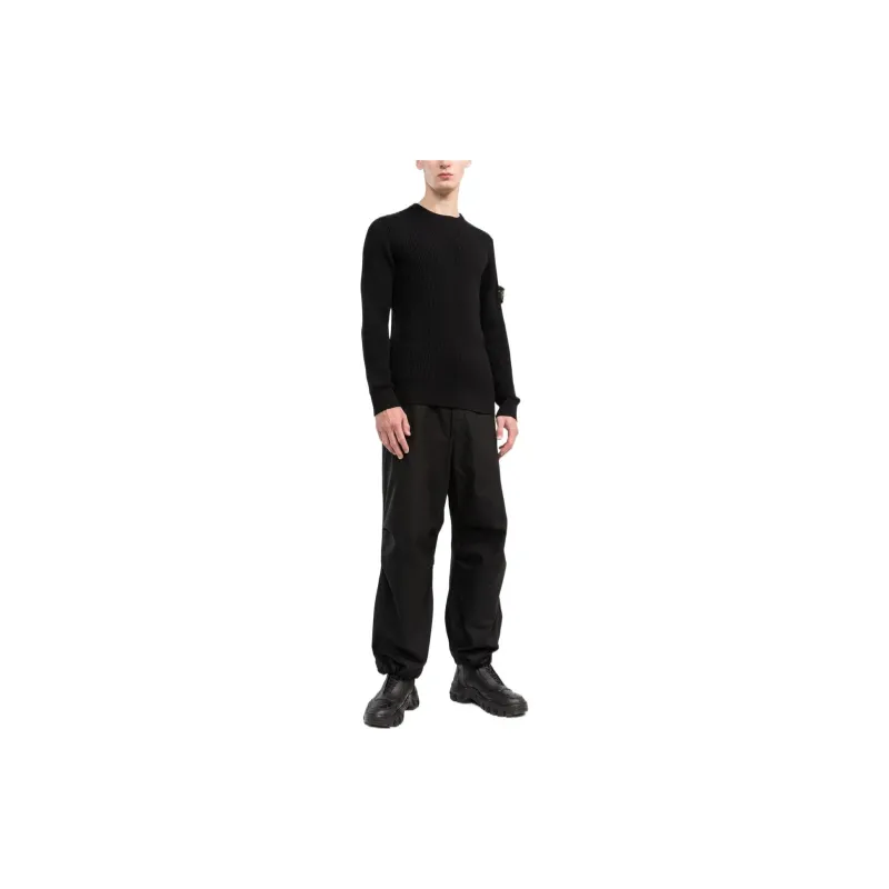 STONE ISLAND Compass motif Ribbed knit Jumper-2