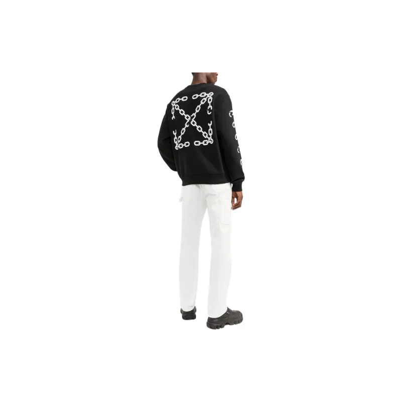 OFF WHITE Chain Arr Slim Crewneck-2