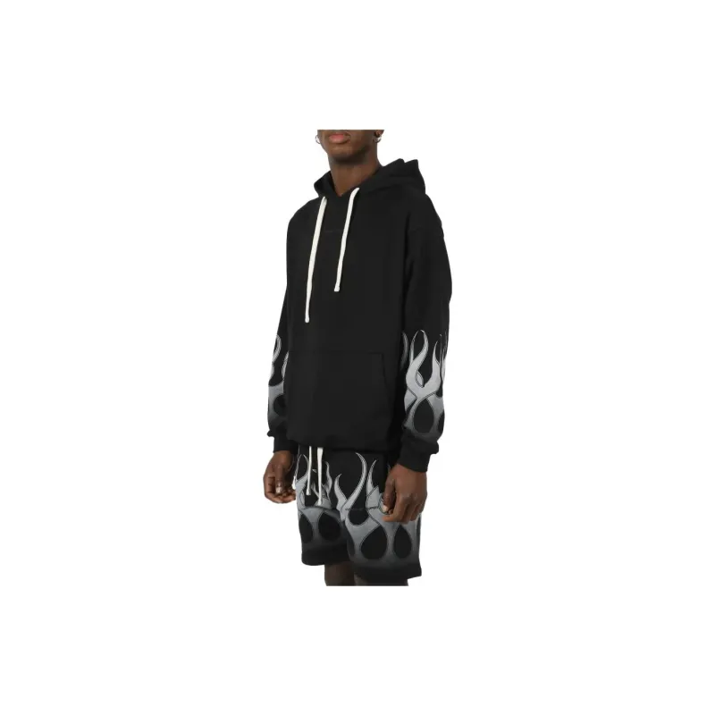 Vision Of Super Negative White Flames Hoodie-2